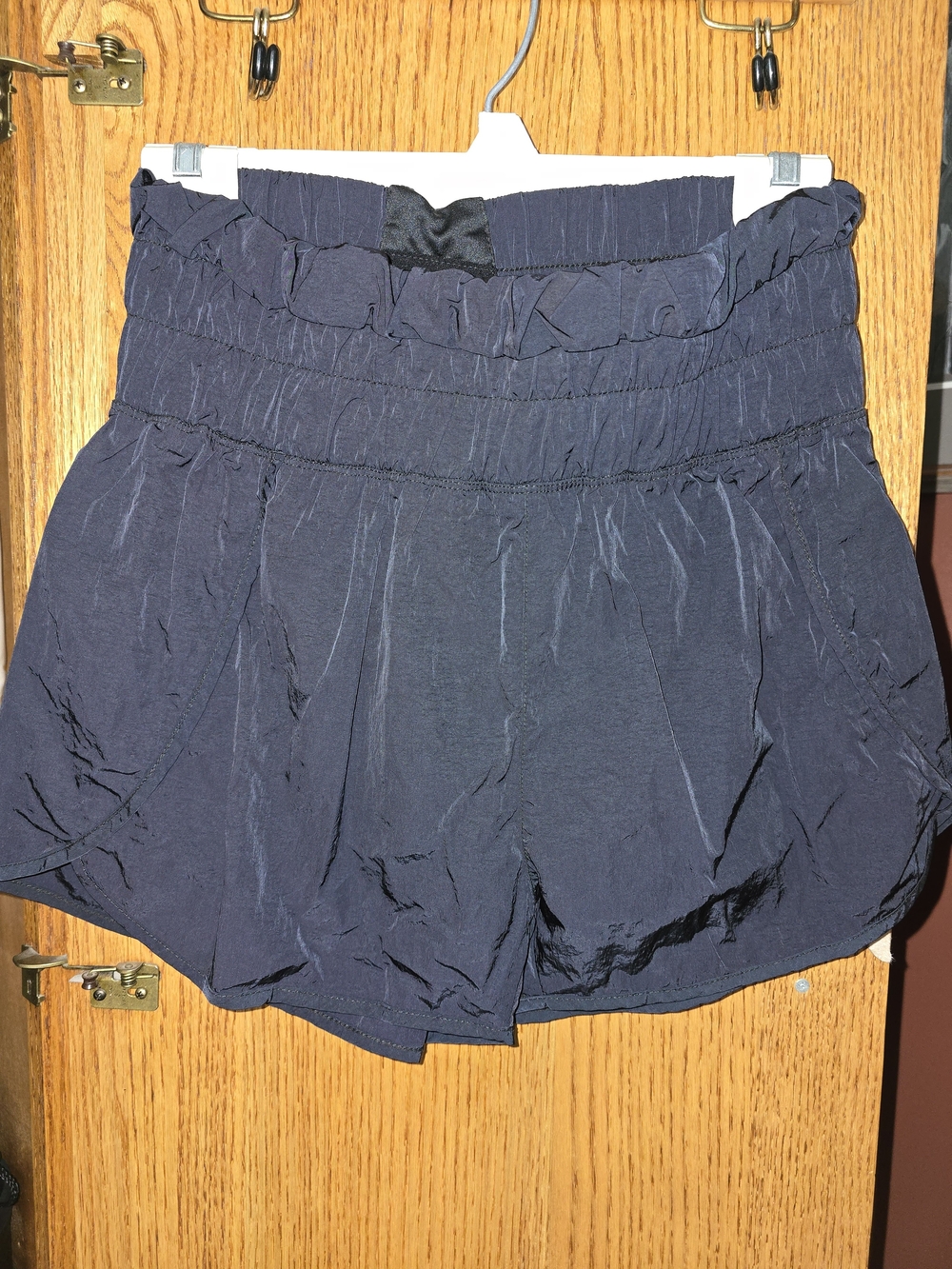 Liv Women’s High-Waist Nylon Shorts Black